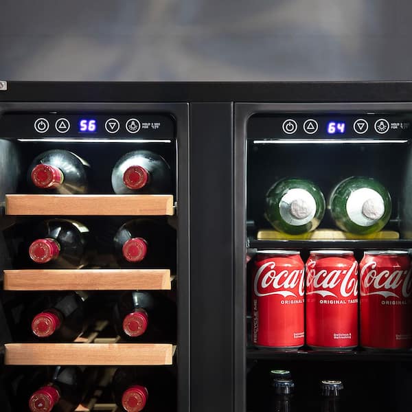 NewAir 24 in. Dual Zone Built-in 20-Bottle and 78-Can Wine and