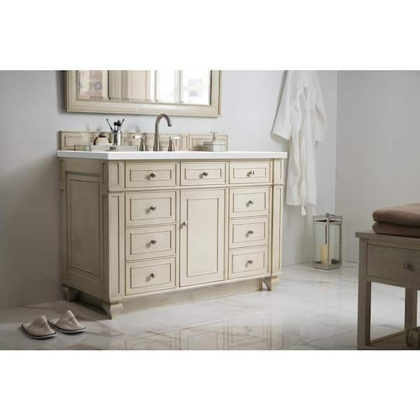 Bristol 72 in. W Bathroom Double Vanity Cabinet Only in Vintage Vanilla
