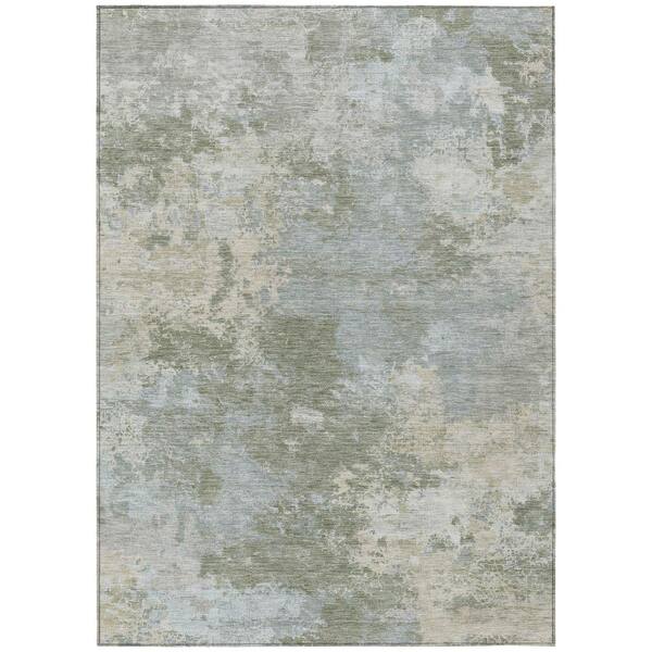 Chantille Machine Washable Indoor/Outdoor Abstract ACN2364 Sage 3 ft. x 4 ft. Area Rug