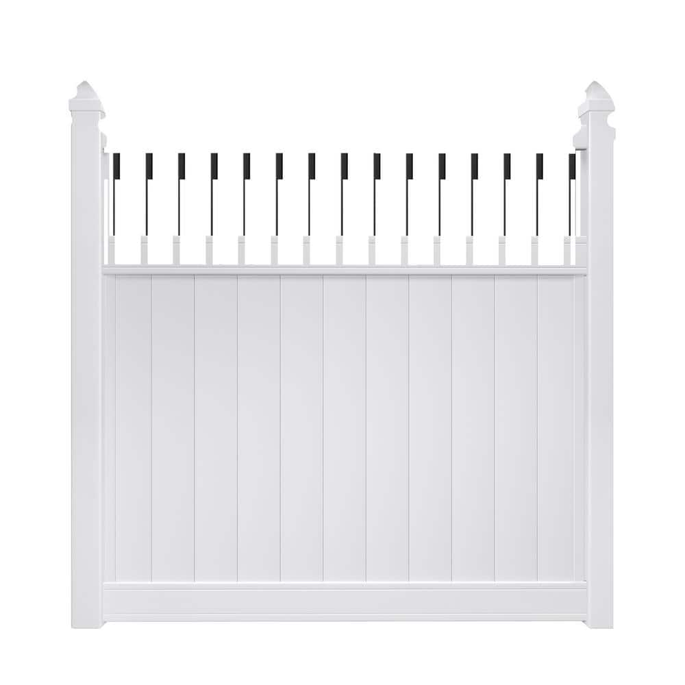 Veranda Pro Series 6 ft. x 6 ft. Woodbridge Baluster Top Unassembled Vinyl Fence Panel