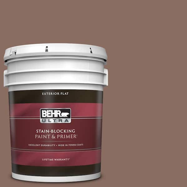 BEHR ULTRA 5 gal. #N150-5 French Truffle Flat Exterior Paint & Primer