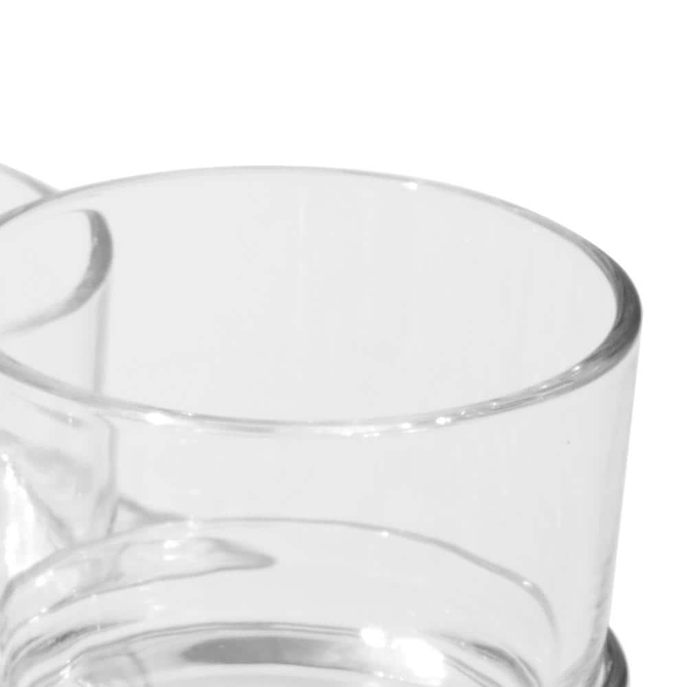 Oneida Clear Stackable Short and Tall Glasses Set, 12 Count