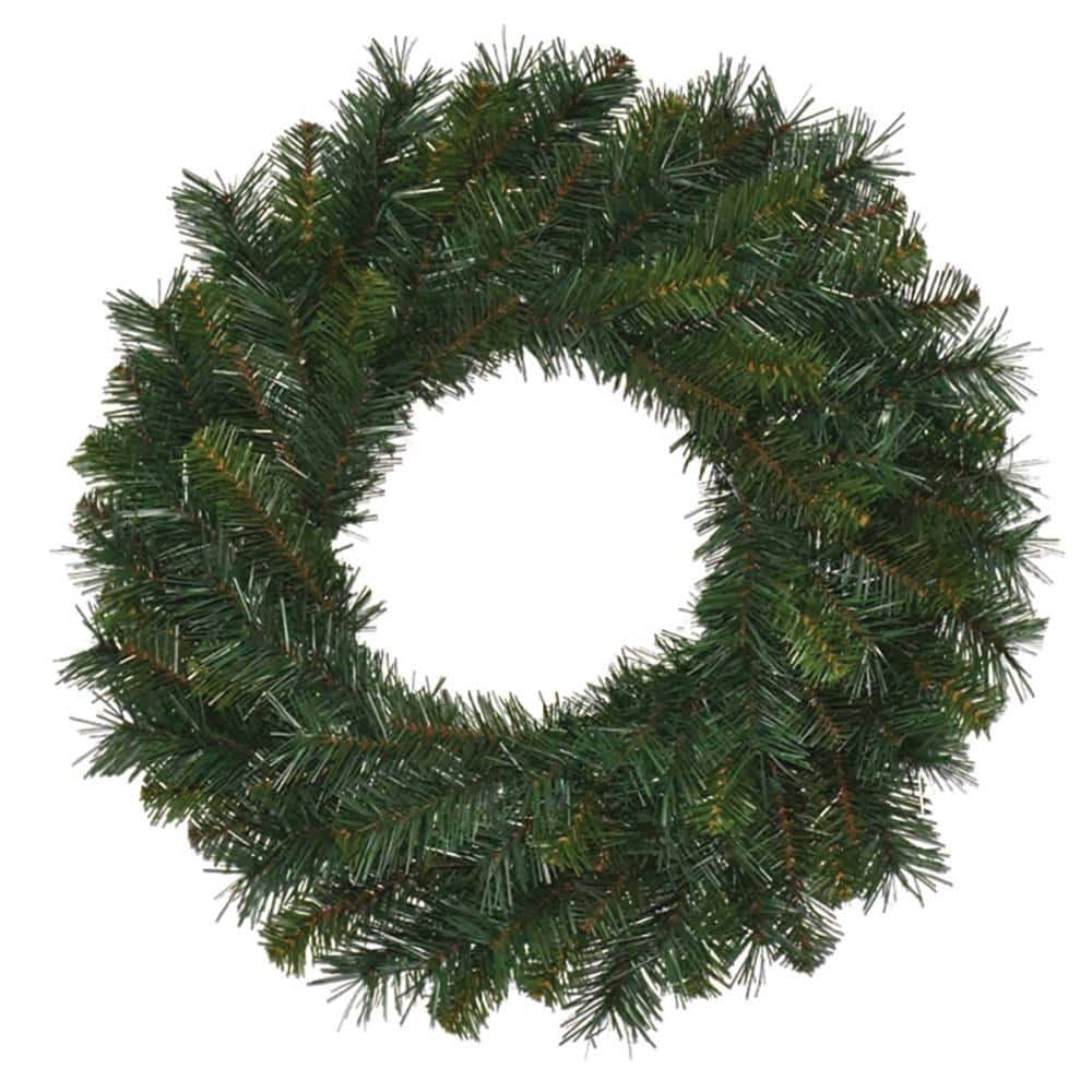 Santa's Workshop 30 in. Unlit Multi Pine Artificial Wreath with 180 ...