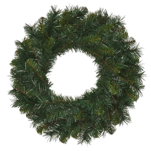 Santa's Workshop 30 in. Unlit Multi Pine Artificial Wreath with