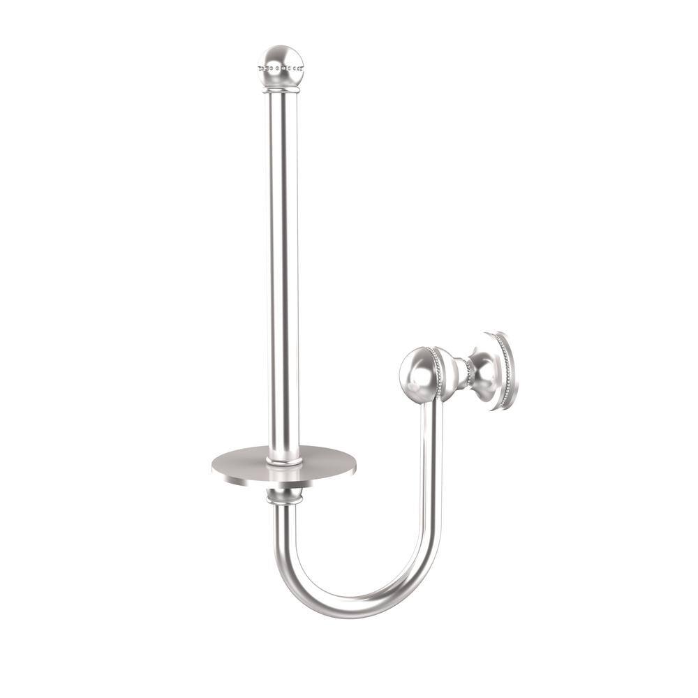 Mambo Collection Upright Single Post Toilet Paper Holder in Satin Chrome