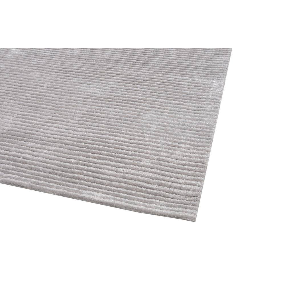 Edgy Modern 9' x 12' Hand-Tufted Gray Wool & Viscose Area Rug