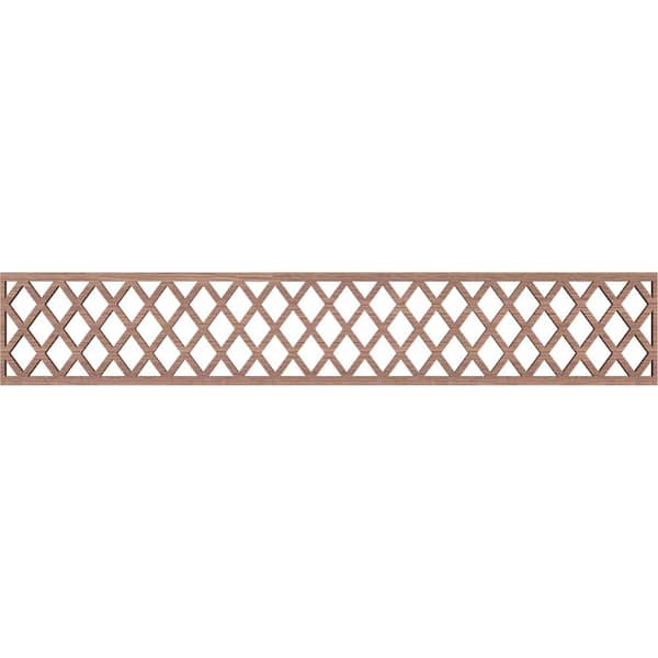 Ekena Millwork Manchester Fretwork 0.375 in. D x 46.625 in. W x 8 in. L Walnut Wood Panel Moulding