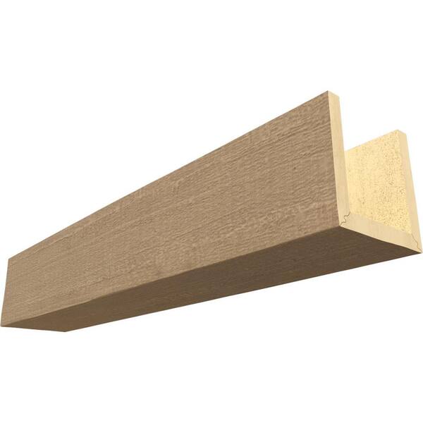 Ekena Millwork Endurathane 8 in. H x 10 in. W x 10 ft. L Rough Cedar Oatmeal Faux Wood Beam