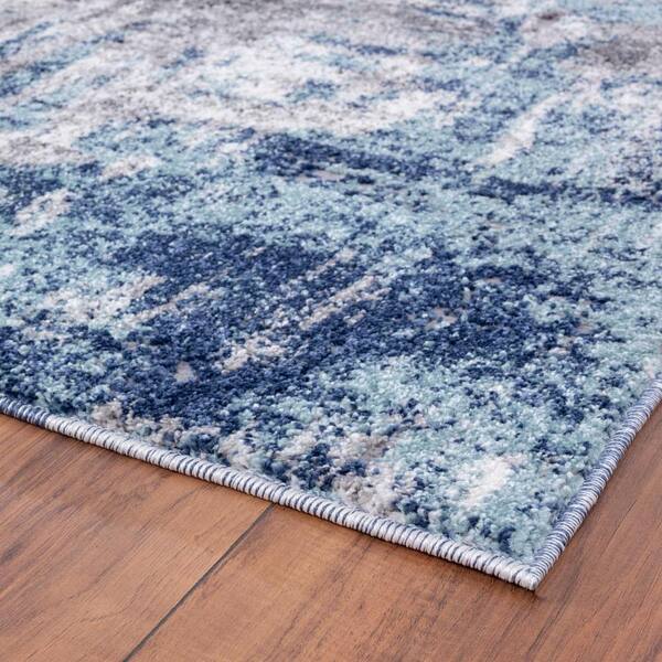 Luxe Weavers Modern Abstract Area Rug, Light Blue / 2x3