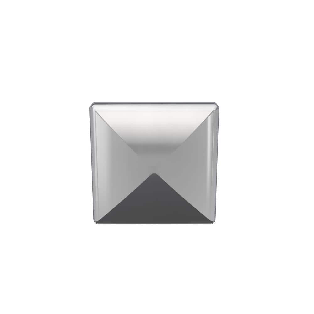 Polished Chrome Square Cabinet Knob with Mounting Hardware
