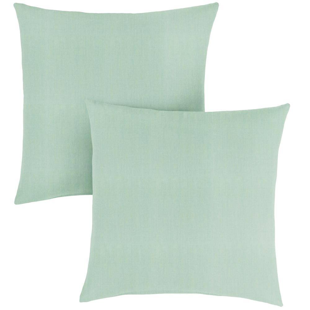 Sunbrella Canvas Spa Outdoor Knife Edge Throw Pillows (2-Pack)