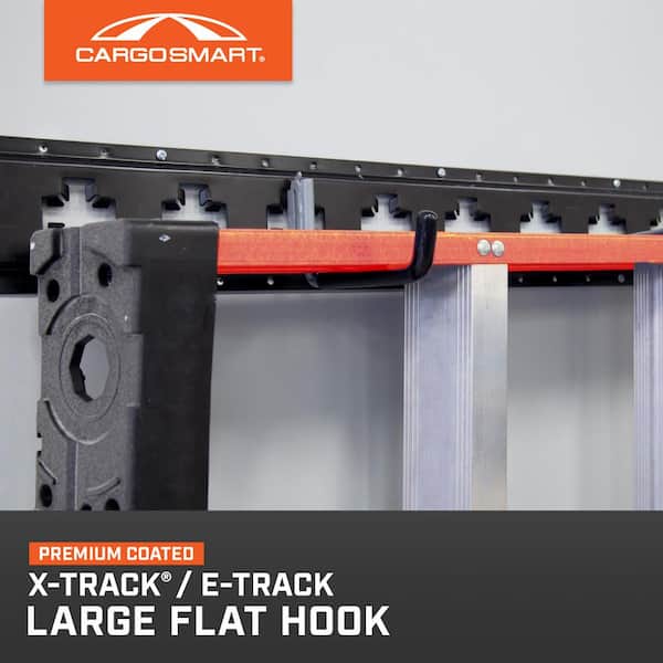 Grey Powder Coated Large Flat Storage Hook (1-Pack)