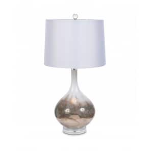 Amelia 28 in. White and Brown Table Lamps Set of 2