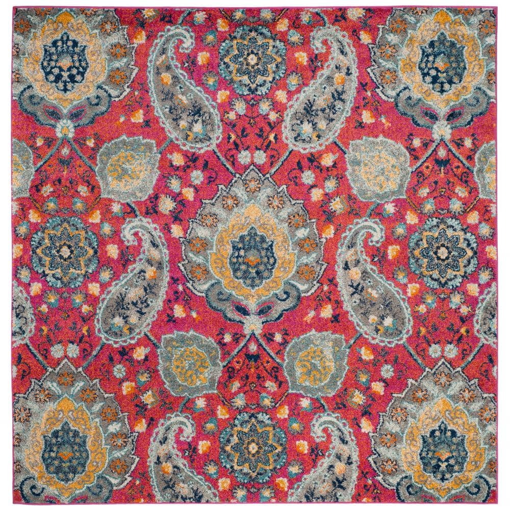 Madison Fuchsia/Gold 5 ft. x 5 ft. Square Area Rug price history on PriceWatchPro