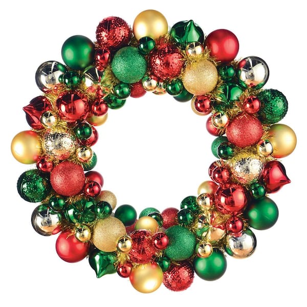 Amscan 18 in. Christmas Metallic Bulb Wreath
