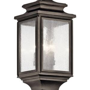 Wiscombe Park 4-Light Olde Bronze Outdoor Lamp Post Light with Clear Seeded Glass (1-Pack)