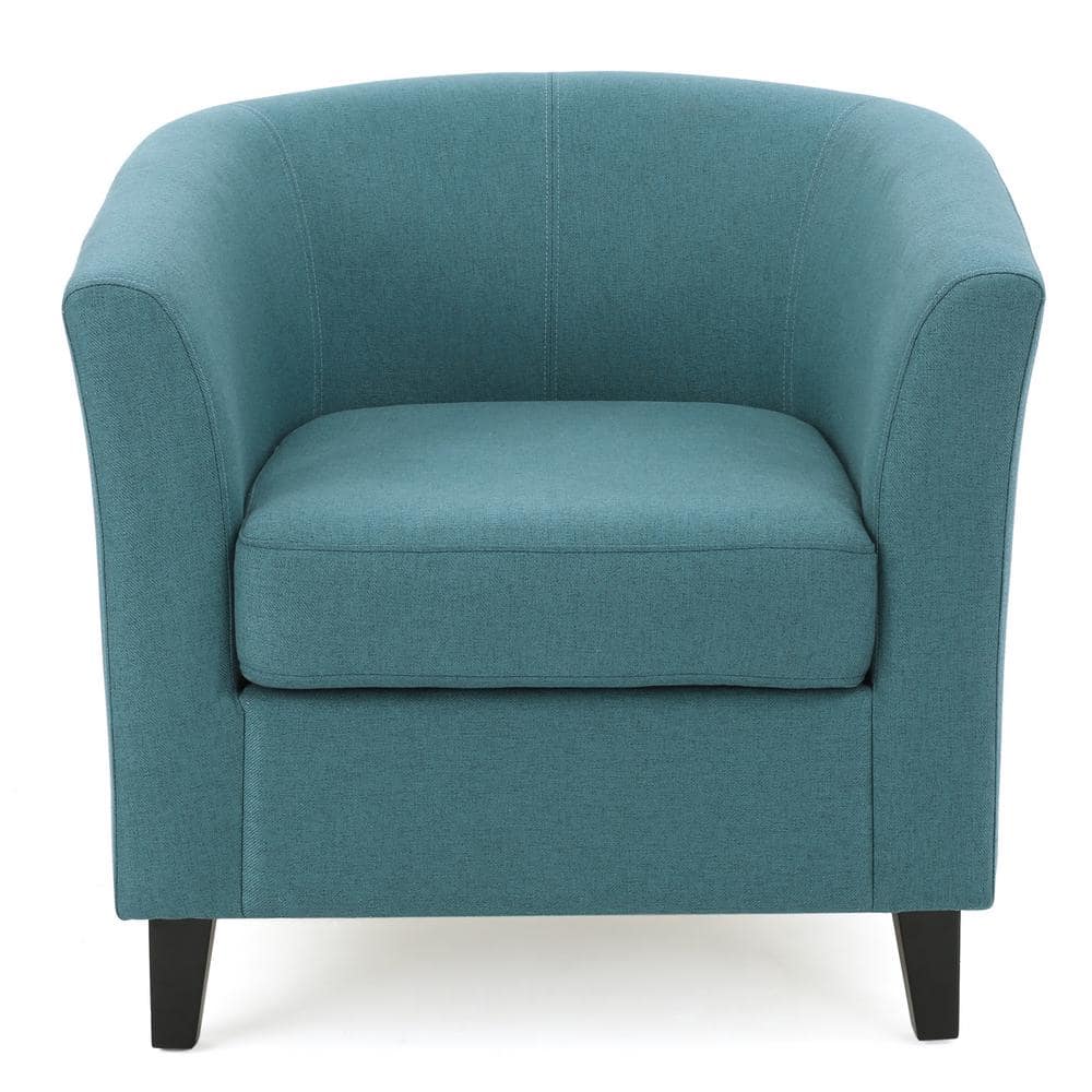 dark teal barrel chair