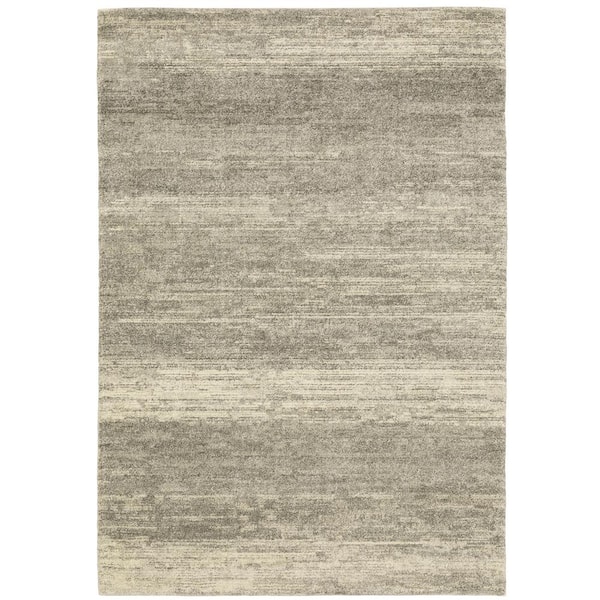 AVERLEY HOME Asbury Gray/Beige 4 ft. x 6 ft. Contemporary Distressed ...