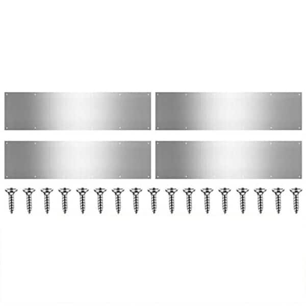5-Pack 36 x 8 in. Satin Aluminum Door Kick Plate for Interior and Exterior Doors