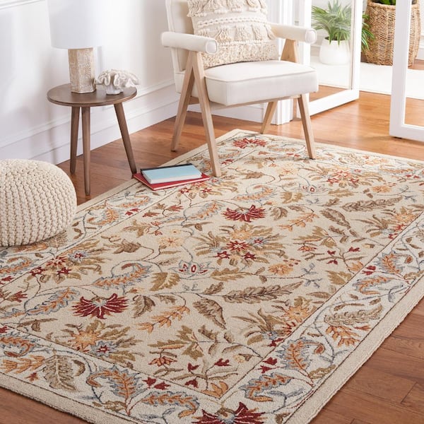 Chelsea Ivory Doormat 2 ft. x 3 ft. Border Floral Area Rug