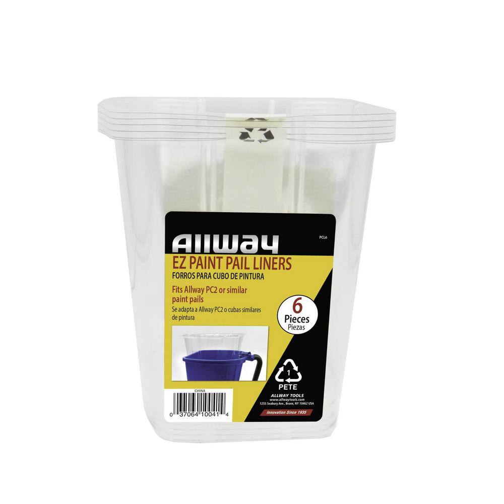 ALLWAY Paint Pail Plastic Liners 6Pack PCL6 The Home Depot
