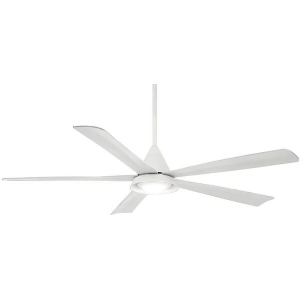 MINKA-AIRE Cone 54 in. Integrated LED Indoor/Outdoor White Ceiling Fan with Light with Remote Control
