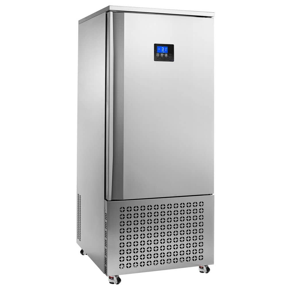 Commercial Blast Freezer, 370 L / 13.1 cu. ft. Blast Chiller with 15 Trays, 4 Freezing Modes, Stainless Steel, Silver