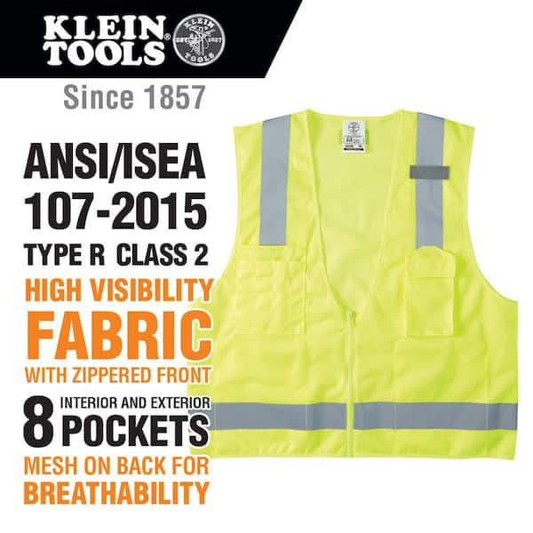 Safety Vest, High-Visibility Reflective Vest, M/L