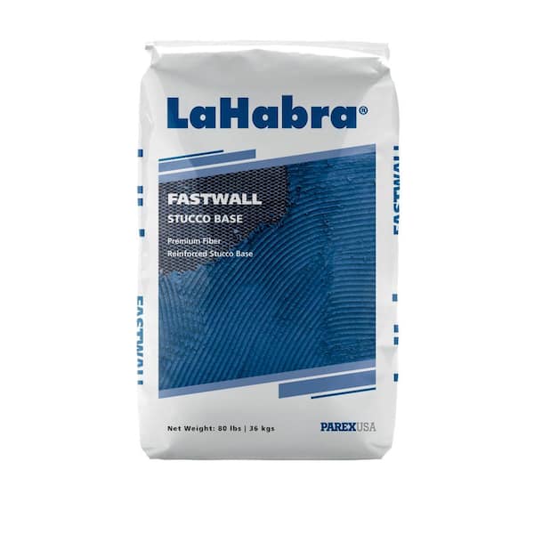 LaHabra Fastwall Stucco Base 80 lb. One Coat Concentrate Gray 627484 - The Home  Depot