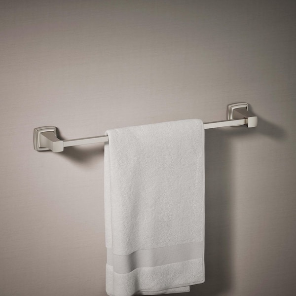 Riff 24 in. Single Towel Bar in Vibrant Brushed Nickel