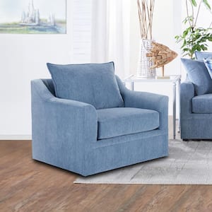 New Classic Furniture Sylvie Blue Slate Polyester Fabric Accent Arm Chair