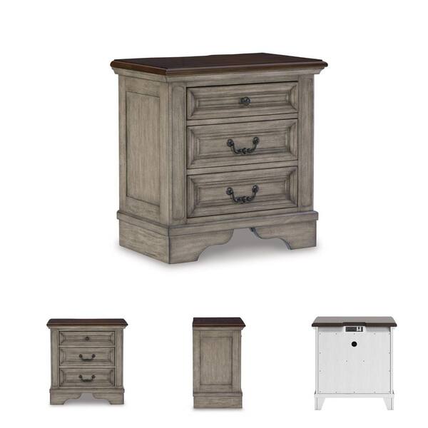 Signature DESIGN BY ASHLEY Lodenbay Brown/Gray 3-Drawers 27.13 in