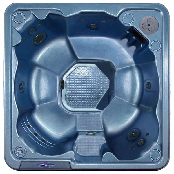 QCA Spas Monte Carlo 7-Person 30-Jet Spa with Ozonator, LED Light, Polar Insulation, and Hard Cover