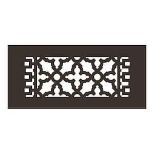 Scroll Series 4 in. x 10 in. Aluminum Grille, Oil Rubbed Bronze without Mounting Holes