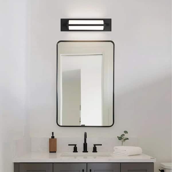 Marshel 18-Inches Black Integrated LED Modern/Contemporary Bathroom Vanity Light Bar