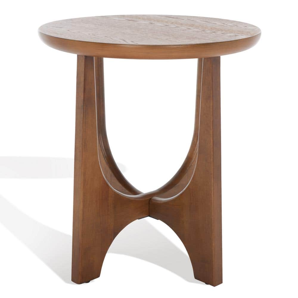 Sasha 20 in. Medium Oak Round Wood End Table