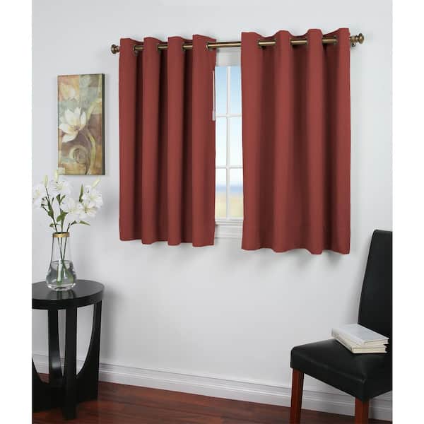 RICARDO Garnet Grommet Blackout Curtain - 56 in. W x 36 in. L