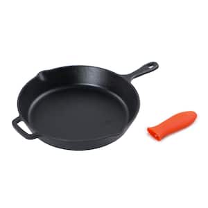 Pre-Seasoned 12 in. Cast Iron Skillet with Handle Holder