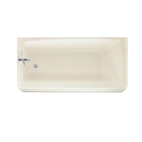 Swan 60 in. Fiberglass Left Drain Rectangular Alcove Bathtub in Bisque