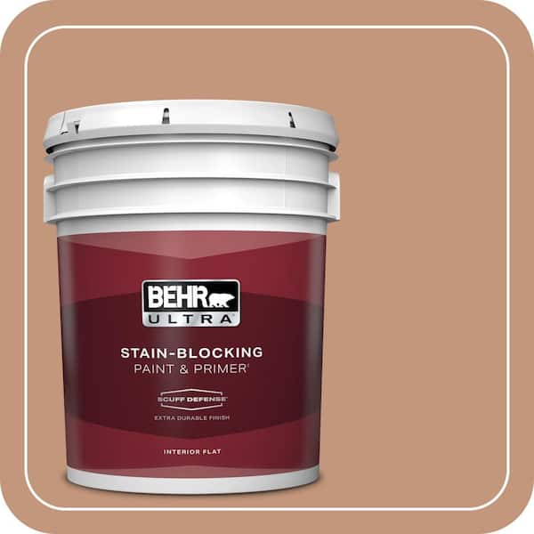 BEHR ULTRA 5 gal. #ECC-50-3 Brick Path Extra Durable Flat Interior Paint & Primer