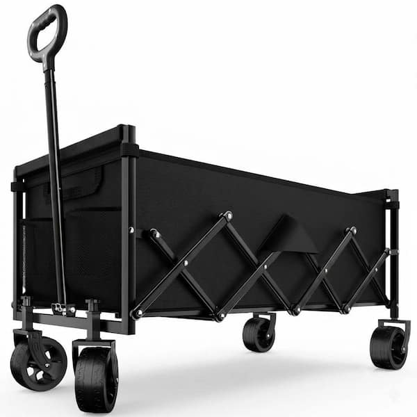 5.3 cu. ft. Capacity Oxford Fabric Heavy Duty Utility Garden Cart with All-Terrain Wheels, Collapsible and Foldable