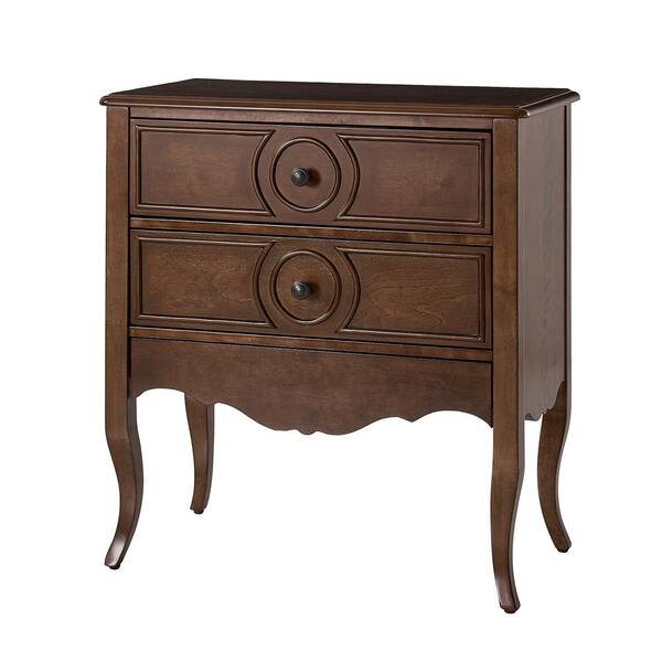 JAYDEN CREATION Albin Walnut 3Drawer Nightstand with BuiltIn Outlets