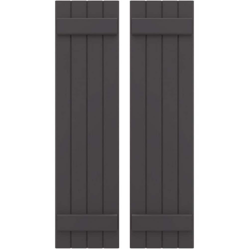 14 in. W x 47 in. H Americraft 4-Board Exterior Real Wood Joined Board and Batten Shutters in Shadow Mountain price history on PriceWatchPro