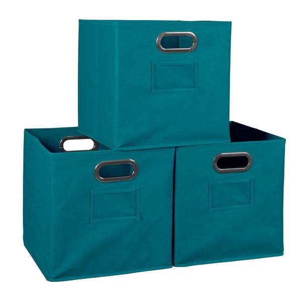 Niche Cubo 12 in. x 12 in. Teal Foldable Fabric Bin (3-Pack)