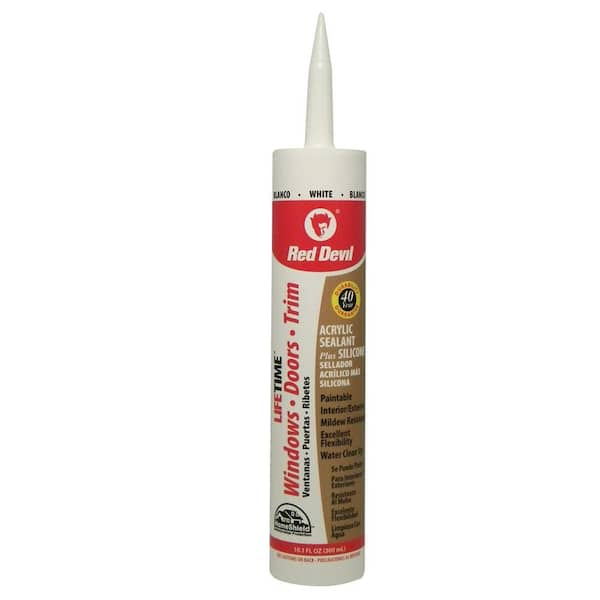 Red Devil 10.1 oz. Pro White Siliconized Acrylic Adhesive Sealant