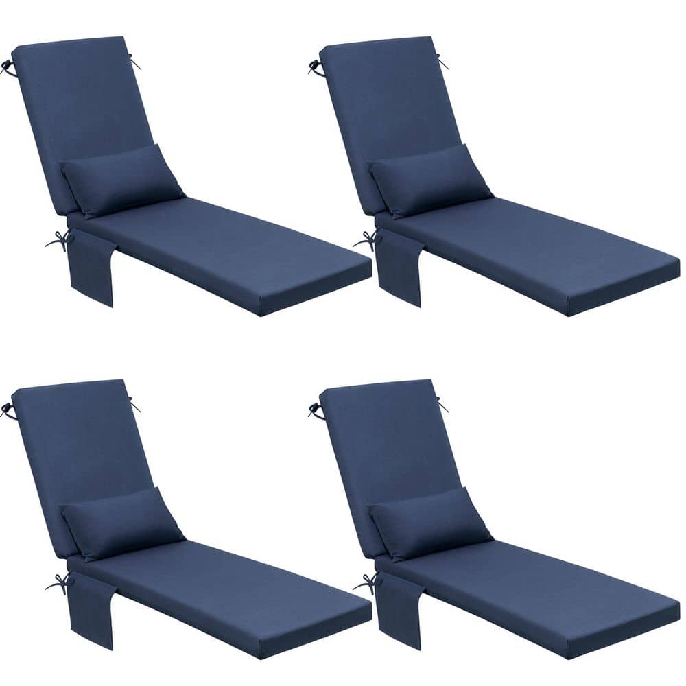 Reviews for Crestlive Products 4-Piece Outdoor Chaise Lounge Cushion ...
