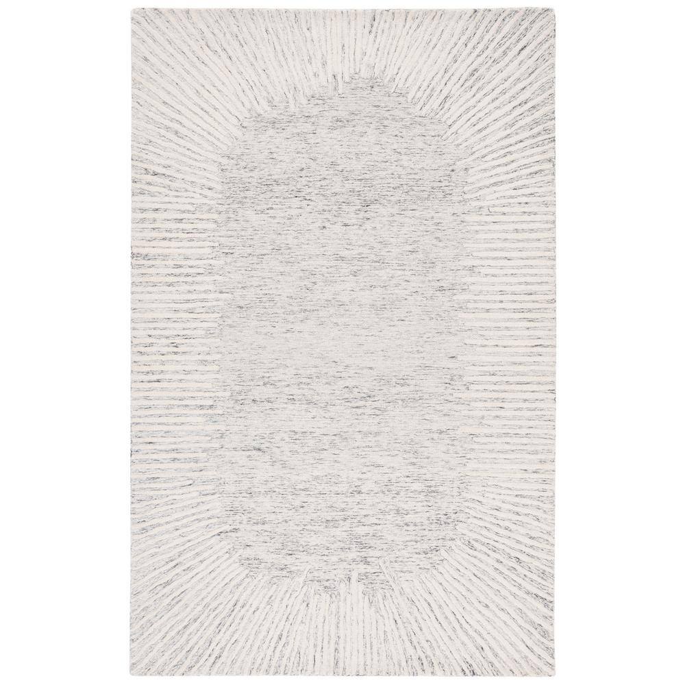Abstract Gray/Ivory 5 ft. x 8 ft. Marle Eclectic Area Rug