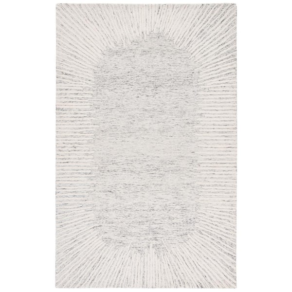 Abstract Gray/Ivory 9 ft. x 12 ft. Marle Eclectic Area Rug
