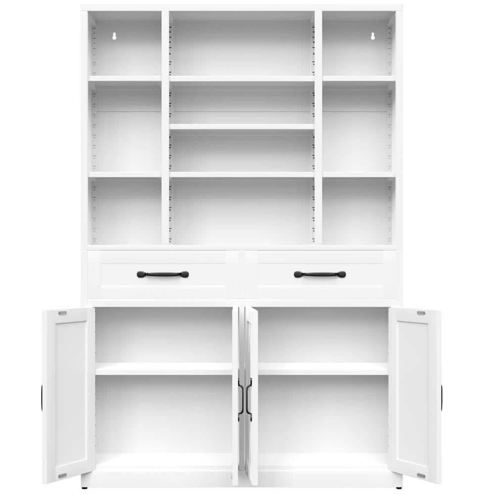 White 71 in. H Office Storage Cabinet with Doors, Drawers and Adjustable Open Shelves price history on PriceWatchPro