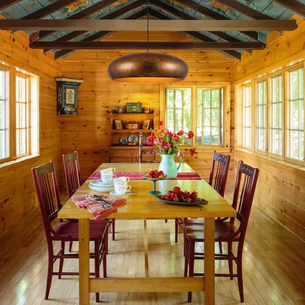 Detroit 6-Light Rustic Gold Dome Oversized Hanging Pendant Light for Kitchen Island